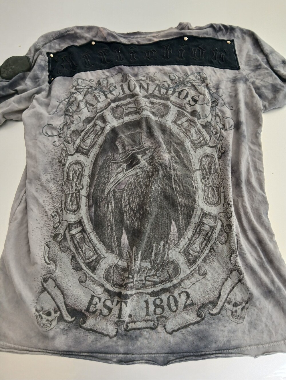 Affliction Vintage Graphic Tee with Raven XL